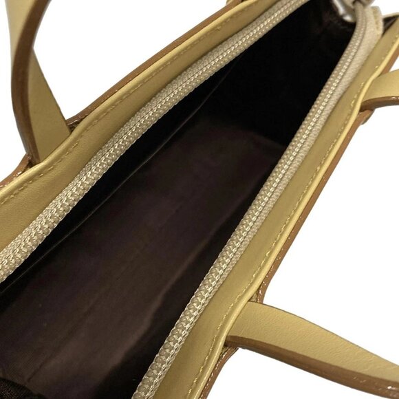 Auth Burberry Light Brown Brown Bordeaux Leather Suede Handbag - Picture 10 of 16